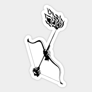 Flaming Arrow Sticker